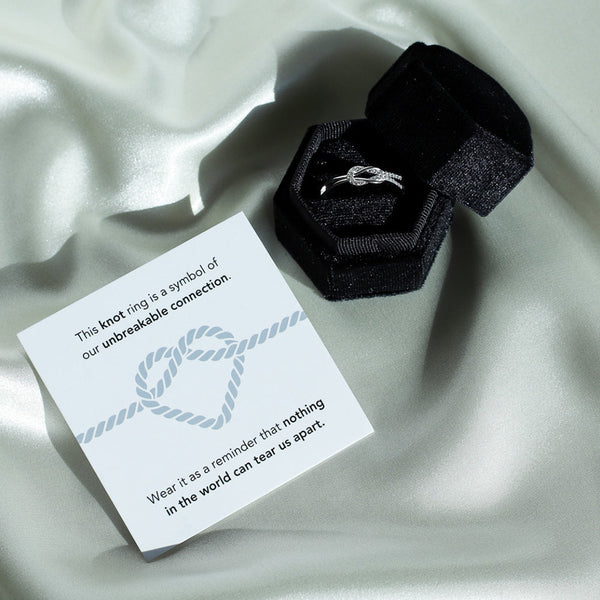 Eternal Love Knot Adjustable Ring 925 Sterling Silver – Fabunora