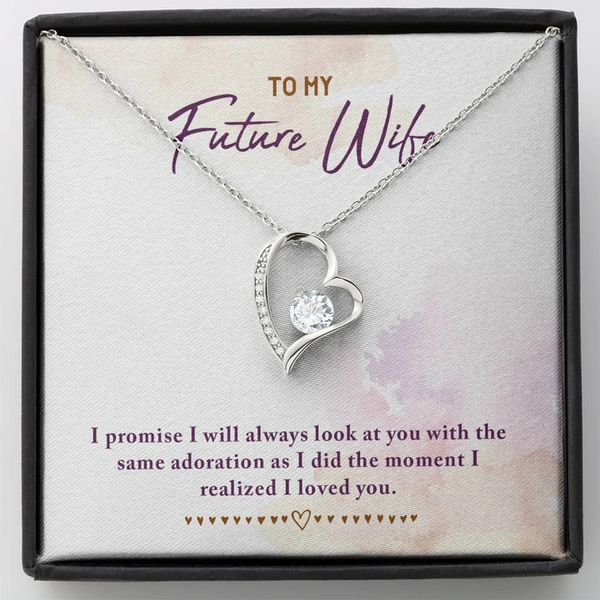 Best Gift For Fiance Pure Silver Necklace Gift Set