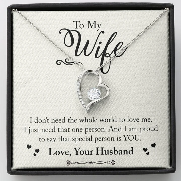 Best Heartfelt Gift For Wife - Pure Silver Necklace Gift Set