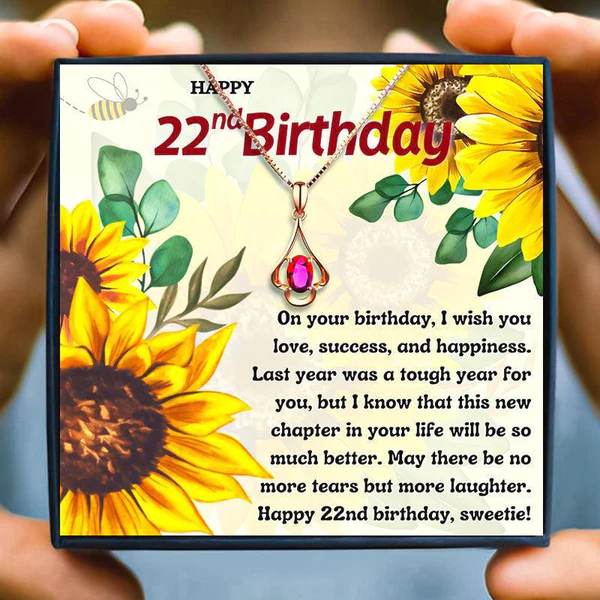 22nd Birthday Gift For Her - Pure Silver Necklace Gift Set