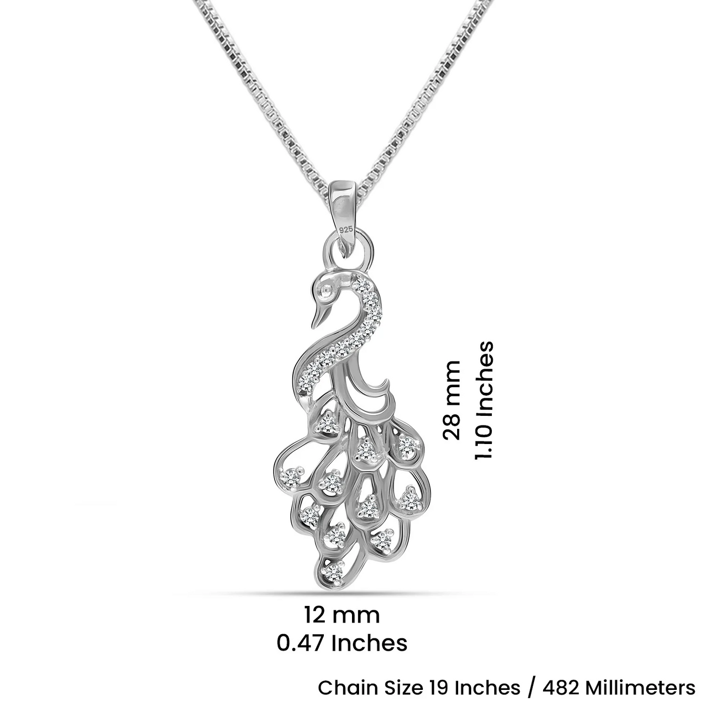 thumbnail image 2 of Graceangie 100Pcs Antique Silver Tone Peacock Charm Pendant - 16mm - DIY Jewelry 2 of 5