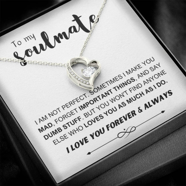 Perfect Heartfelt Gift For Soulmate - Pure Silver Heart Necklace Gift Set