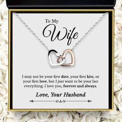 Amazing Gift For Wife 2025 - Pure Silver Interlocking Hearts Necklace Gift Set