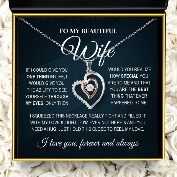 Most Special Gift For Wife 2023 - Pure Silver Luxe Heart Necklace Gift Set