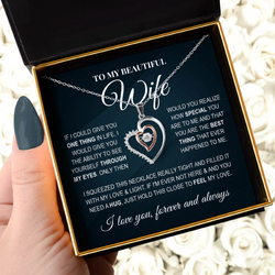 Most Special Gift For Wife 2024 - Pure Silver Luxe Heart Necklace Gift Set