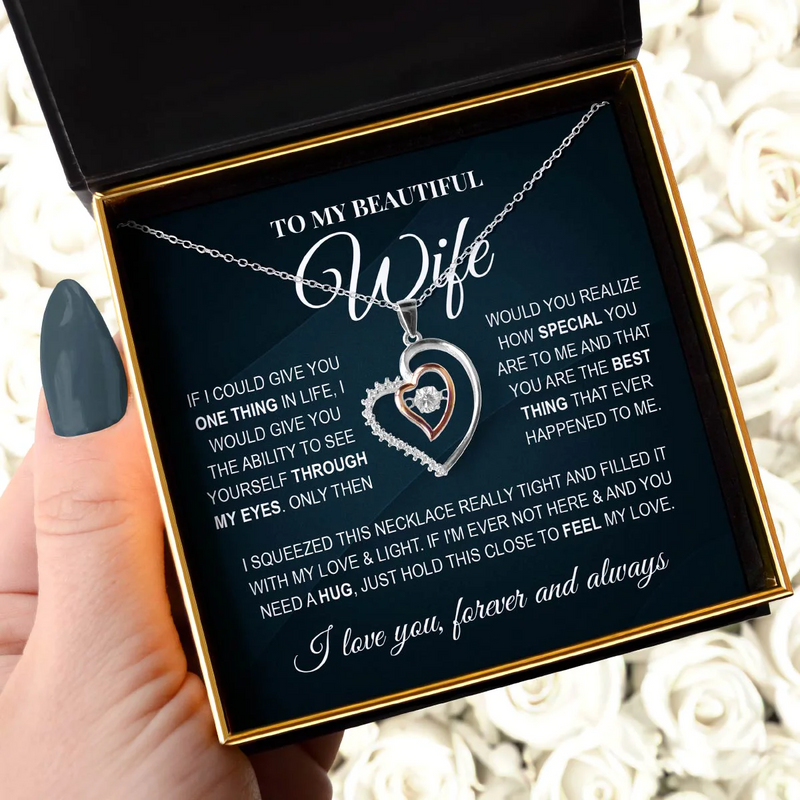 Most Special Gift For Wife 2023 - Pure Silver Luxe Heart Necklace Gift Set
