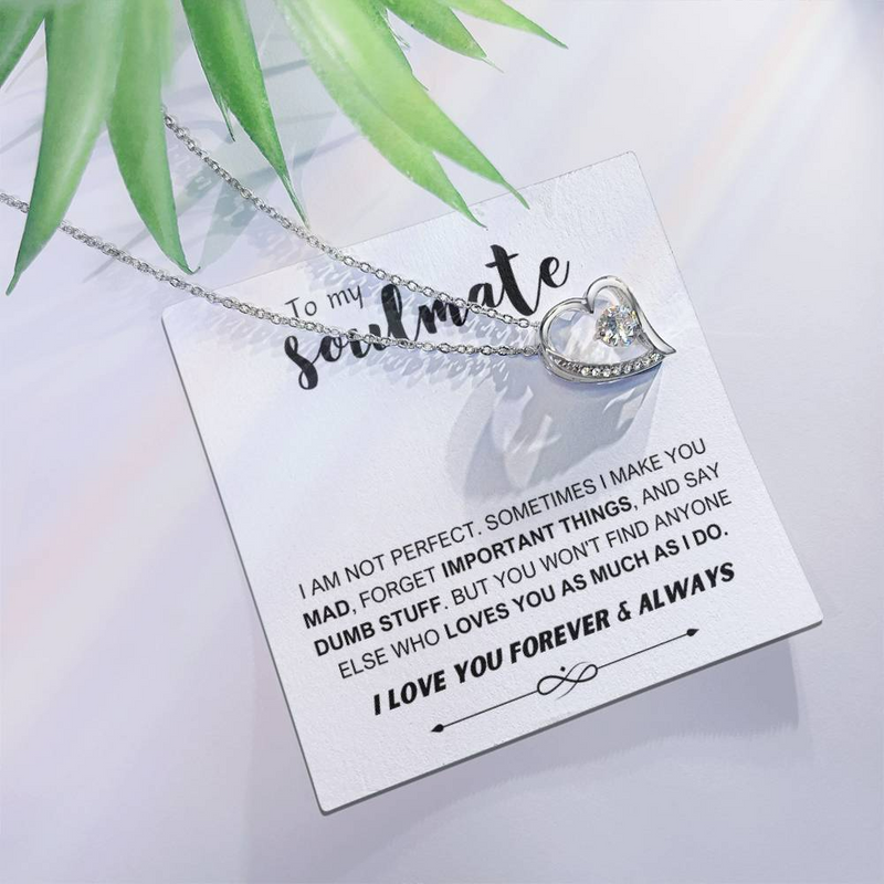 Perfect Heartfelt Gift For Soulmate - Pure Silver Heart Necklace Gift Set
