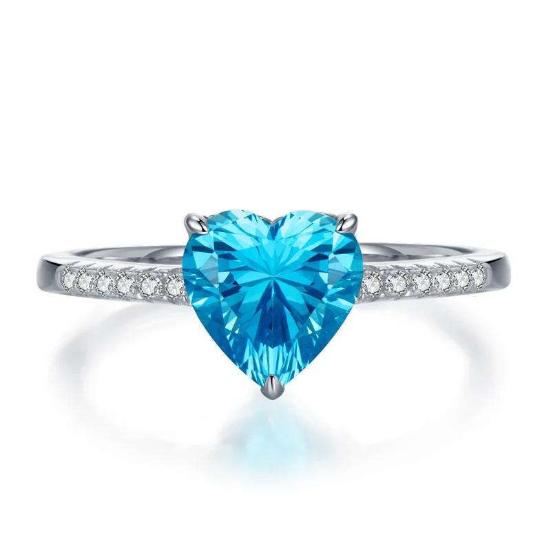 Red Heart Ring Box With Heart Ring Gift Set - 925 Sterling Silver Adjustable Size
