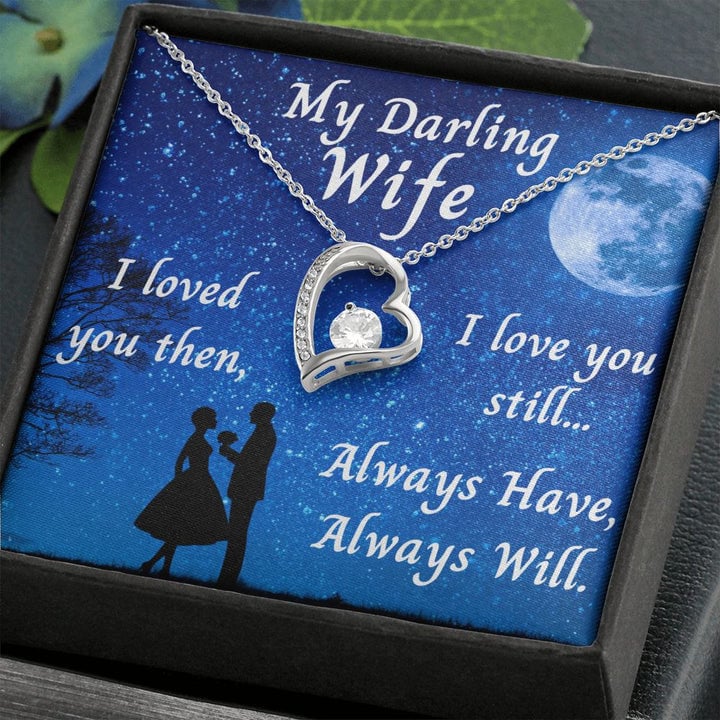 Beautiful Gift For Wife 2024 - Pure Silver Heart Necklace Gift Set