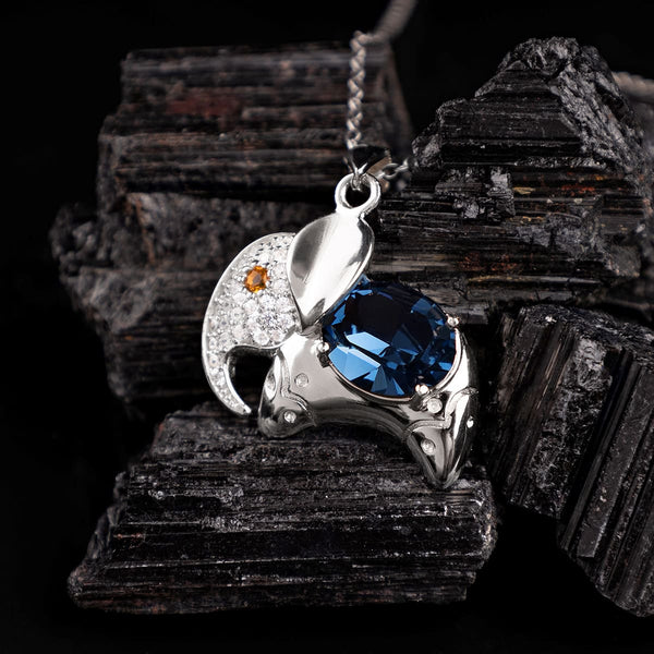 Swarovski Crystal Elephant Necklace - Pure Silver Pendant Set (ONLY FOR ROSE GOLD COLOR)