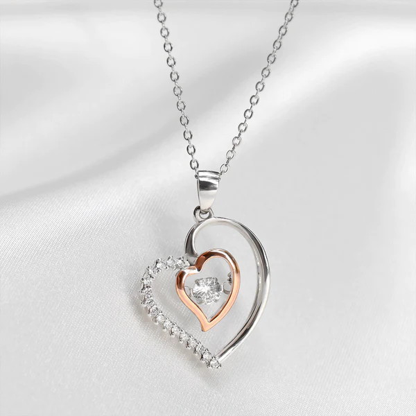 Perfect Birthday Gift For Female Bestfriend - Pure Silver Luxe Heart Necklace Gift Set