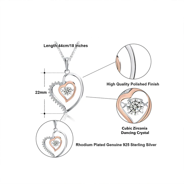 Surprise Gift For Soulmate - Pure Silver Luxe Heart Necklace Gift Set