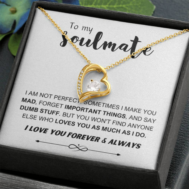 Perfect Heartfelt Gift For Soulmate - Pure Silver Heart Necklace Gift Set