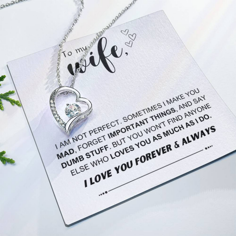 Special Heartfelt Gift For Wife - Pure Silver Necklace Gift Set