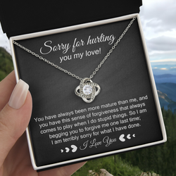 Heartfelt Sorry Gift for Female - Pure Silver Necklace Gift Set