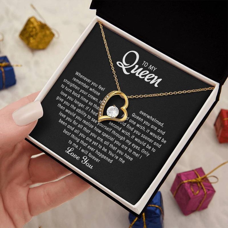 Amazing Gift To My Queen 2025 - Pure Silver Heart Necklace Gift Set