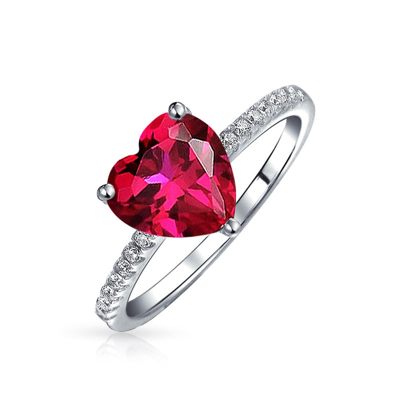 Eternal Rose Rotating Box With Red Heart Ring Gift Set - 925 Sterling Silver Adjustable Size