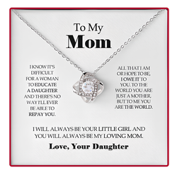 Amazing Gift For Mom From Son/Daughter - Pure Silver Necklace In Rose Drawer Box Gift Set