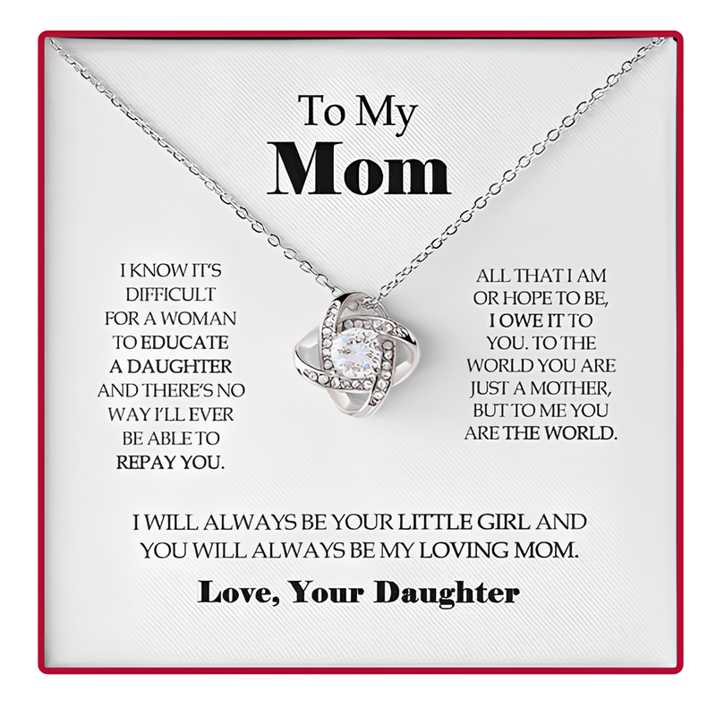 Amazing Gift For Mom From Son/Daughter - Pure Silver Necklace In Rose Drawer Box Gift Set