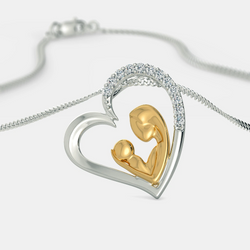 Mom & Baby 925 Sterling Silver Necklace Set - Perfect Gift for Mom to be / New Mom