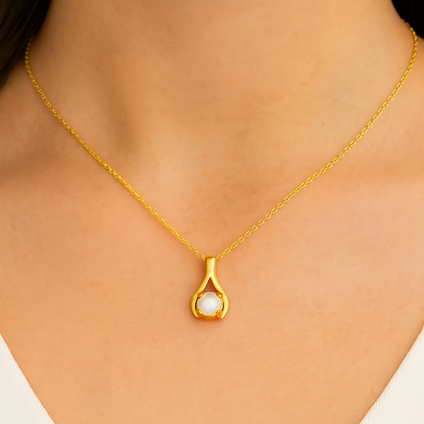 Aurora Pearl - 925 Sterling Silver Pendant Set