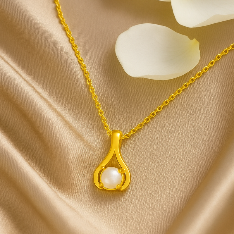 Aurora Pearl - 925 Sterling Silver Pendant Set