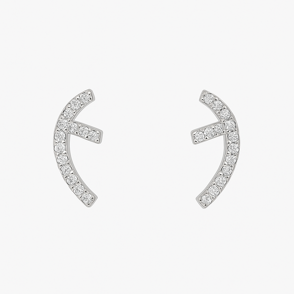 Luna Curve - 925 Sterling Silver Earring