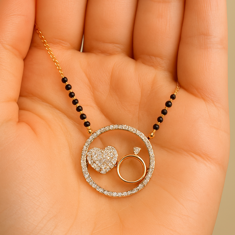 Circle of Love Mangalsutra - 925 Sterling Silver