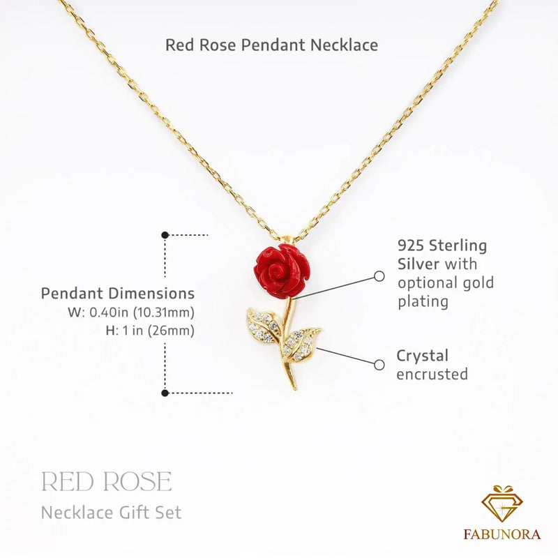 rose pendant valentines gift