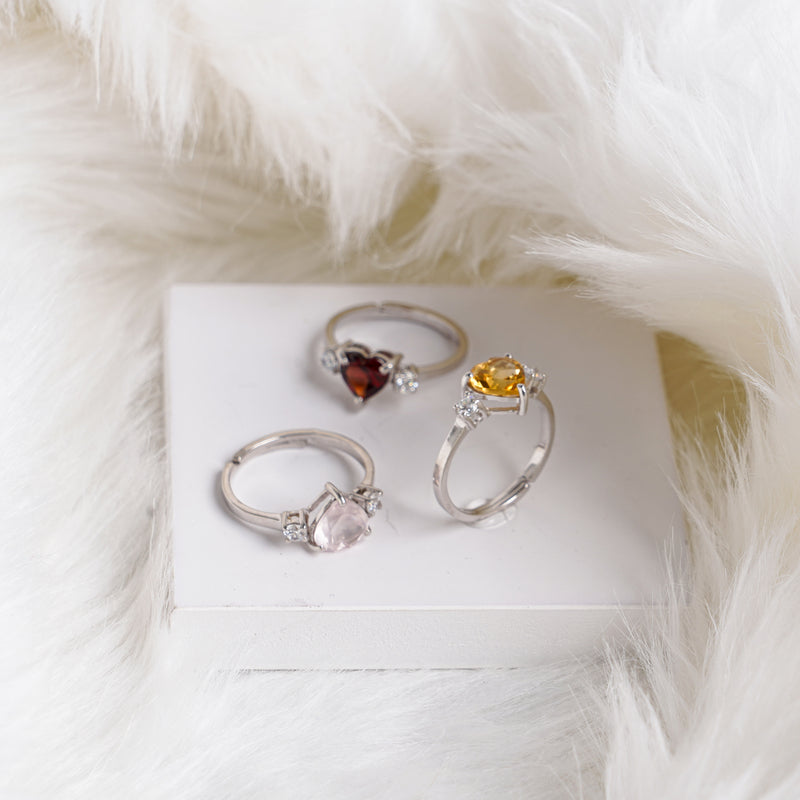 Heart Ring 925 Sterling Silver Adjustable Size