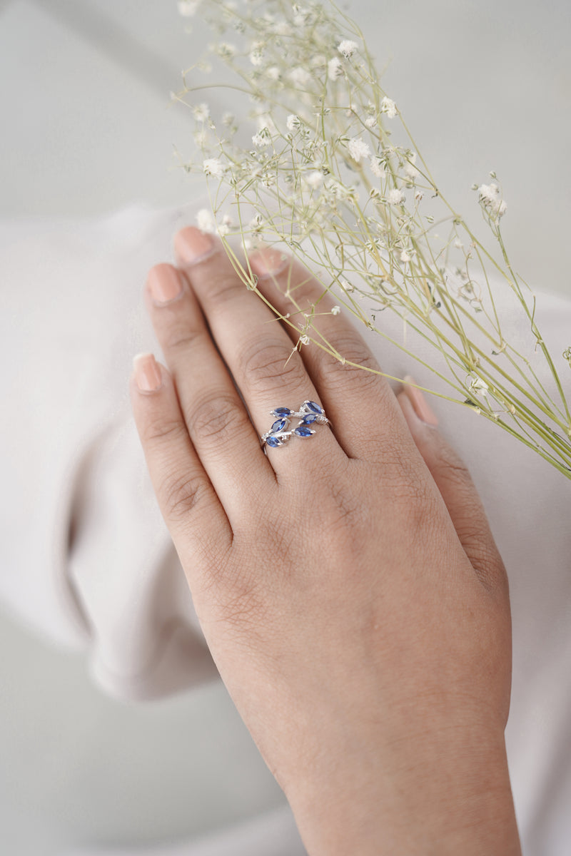 Silver Branch Ring 925 Sterling Silver Adjustable Size