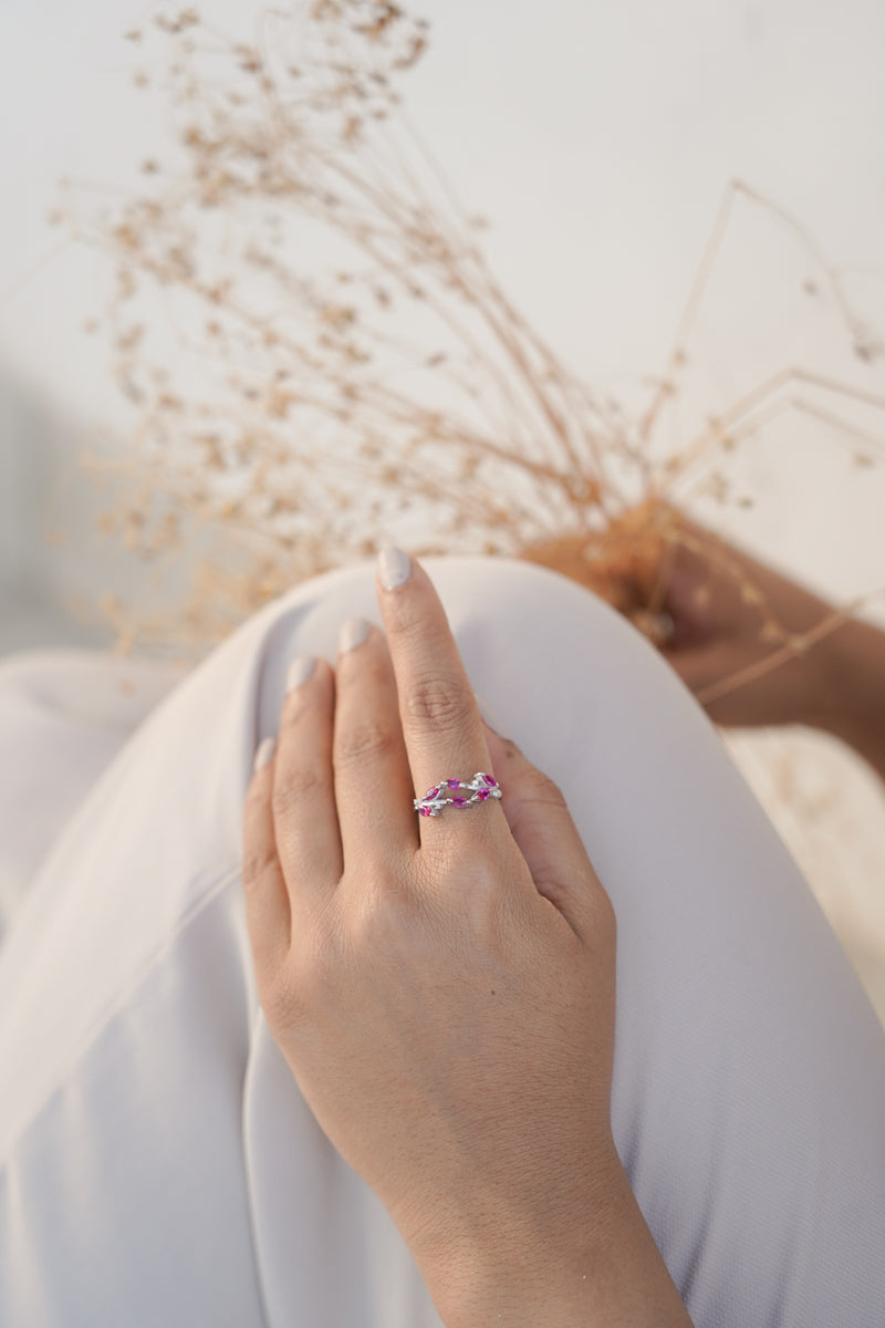 Silver Branch Ring 925 Sterling Silver Adjustable Size