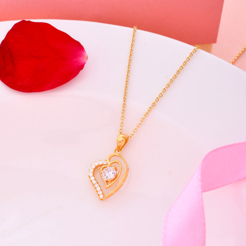 Most Special Gift For Wife 2025 - Pure Silver Luxe Heart Necklace Gift Set