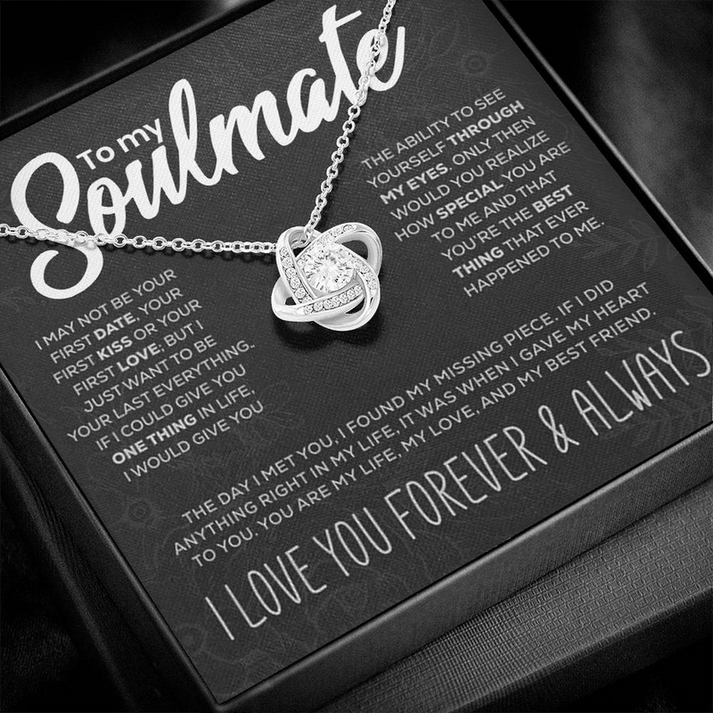 Unique Gift For Soulmate - Pure Silver Necklace & Message Card | Combo Gift Set