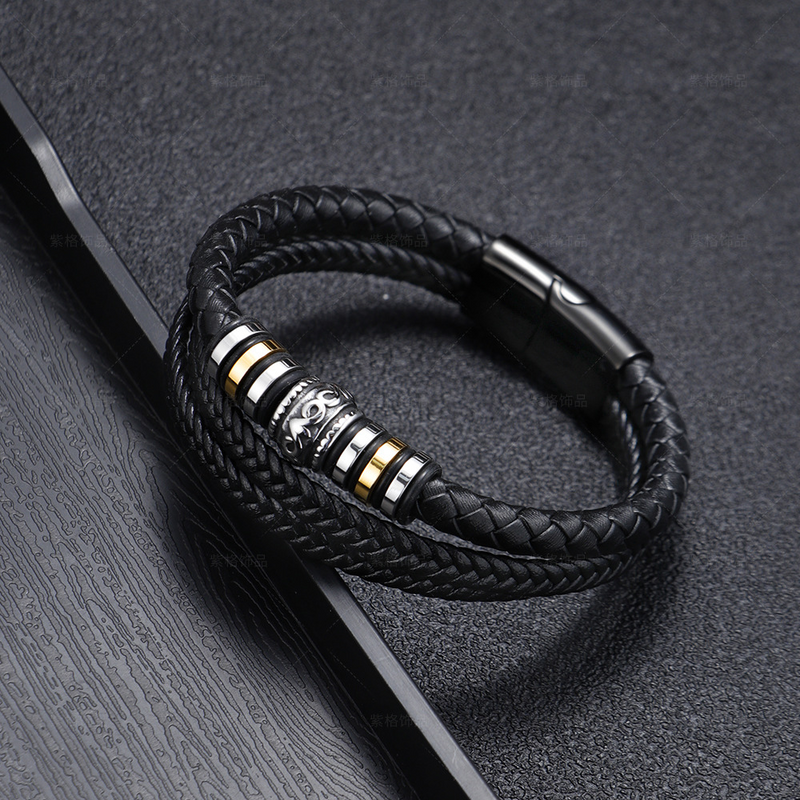 Heartfelt Gift For Male Partner - Handmade Woven Multi Layer Bracelet With Message Card