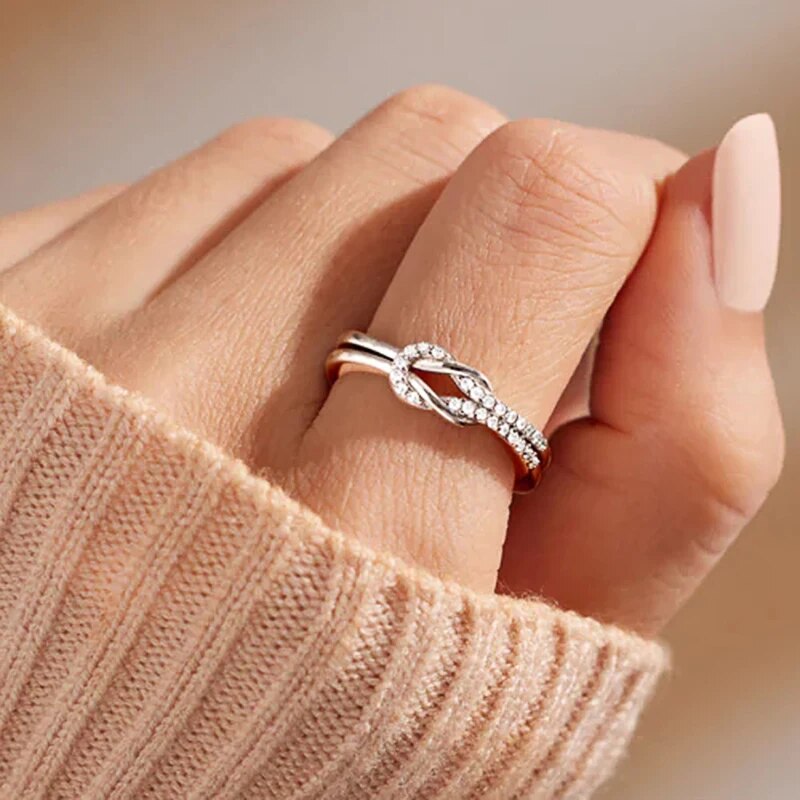 Infinity Love Knot 925 Sterling Silver Ring