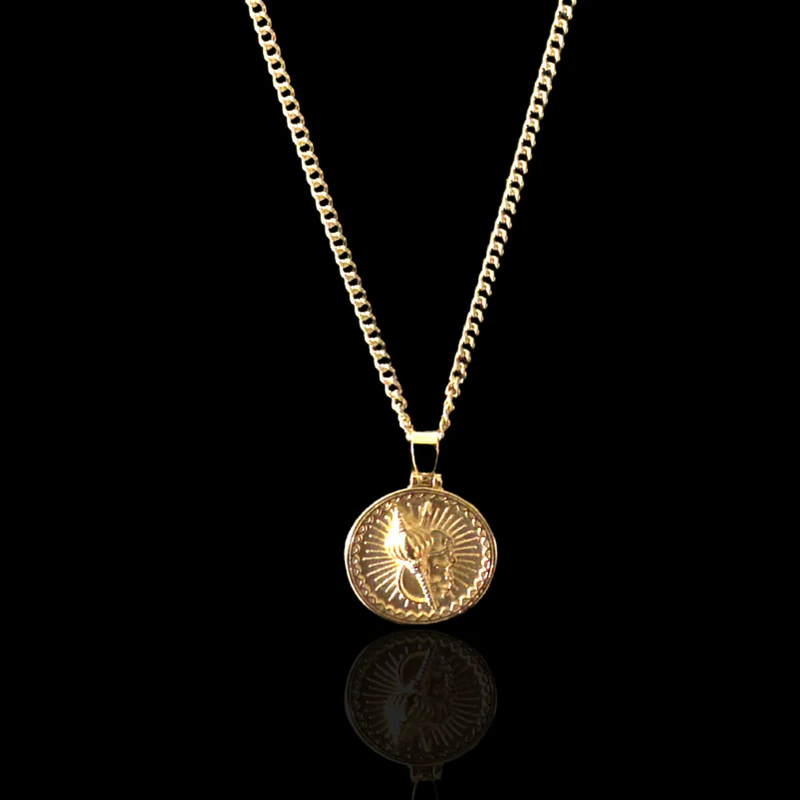 Hanuman Gada Pendant - 925 Sterling Silver necklace Gift Set