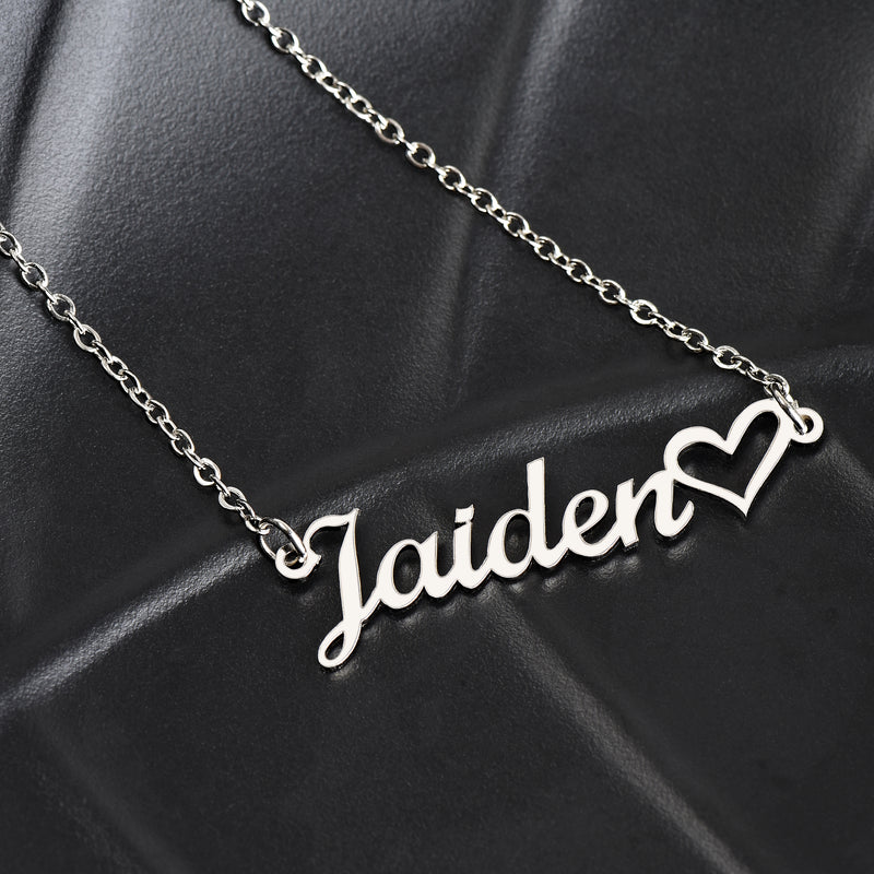 Personalised Name Necklace - 925 Pure Silver Pendant Set