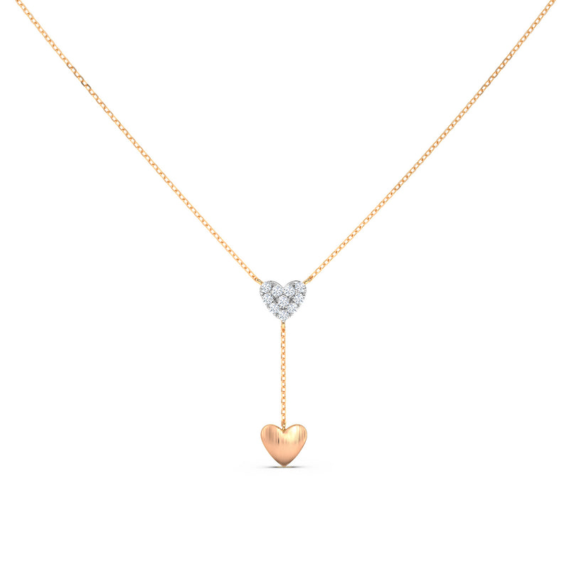 Hearts Lariat 925 Sterling Silver Pendant Set