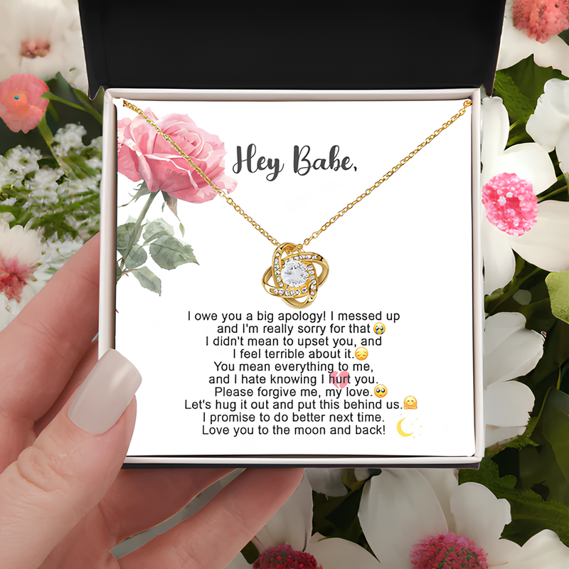 Thoughtful Sorry/Apology Gift for Female - Pure Silver Necklace Gift Set