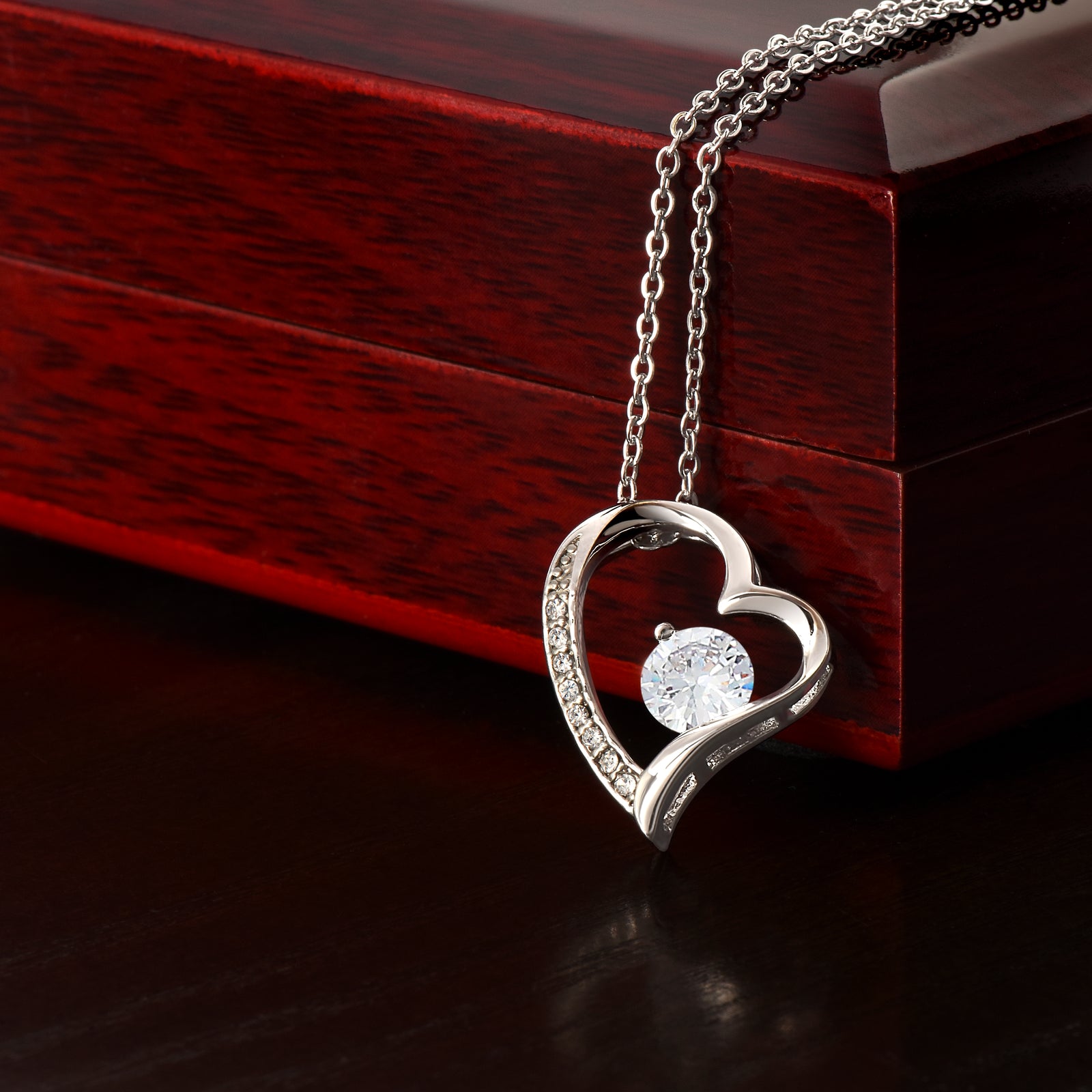 Dazzling Heart Style - 925 Sterling Silver Necklace – Fabunora