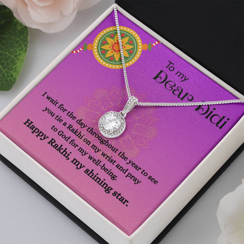 Best Rakhi Gift For Elder Sister - 925 Sterling Silver Necklace Gift Set