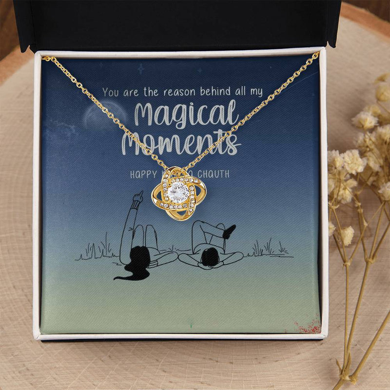 Amazing Karva Chauth Gift For Her - 925 Sterling Silver Necklace Gift Set
