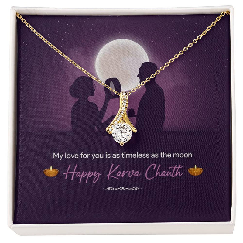 Perfect Karwa Chauth Gift Idea For Wife 2025 - 925 Sterling Silver Necklace Gift Set