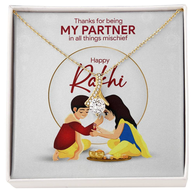 Special Rakhi Gift Idea For Sister - 925 Sterling Silver Necklace Gift Set