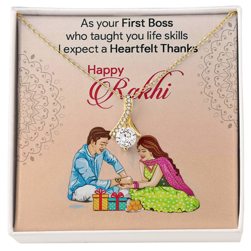 Funny Rakshabandhan Gift For Sister 2025 - 925 Sterling Silver Necklace Gift Set
