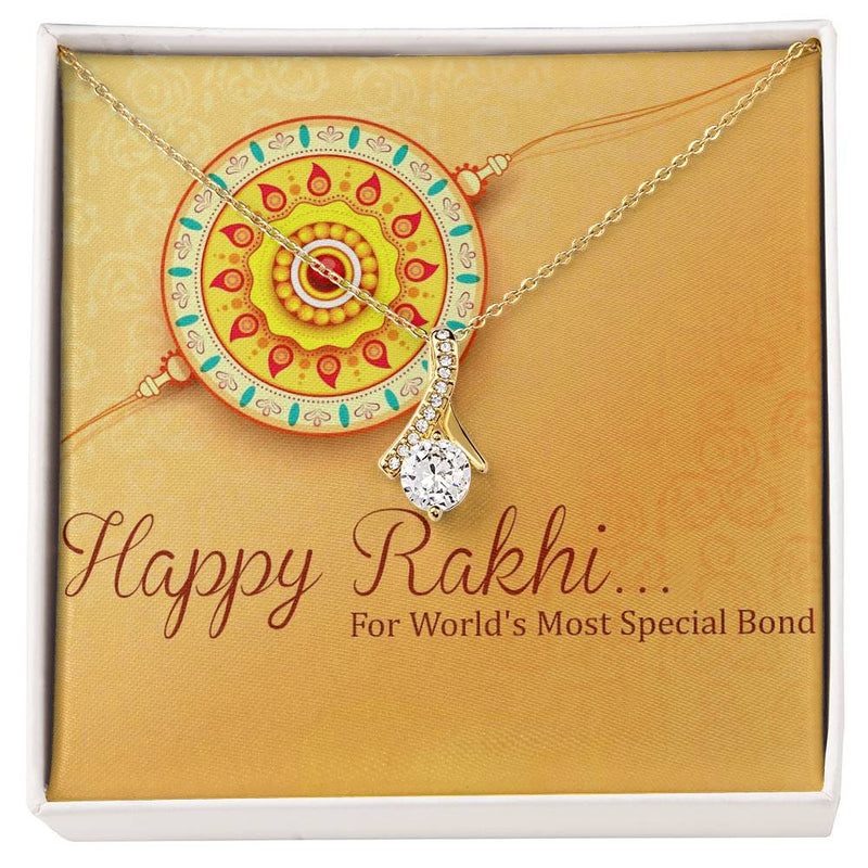 Amazing Rakshabandhan Gift For Sister - 925 Sterling Silver Necklace Gift Set