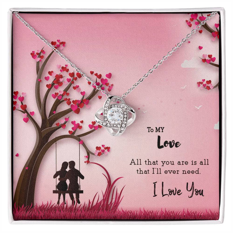 Special Gift For Your Love - Pure Silver Heart Necklace Gift Set