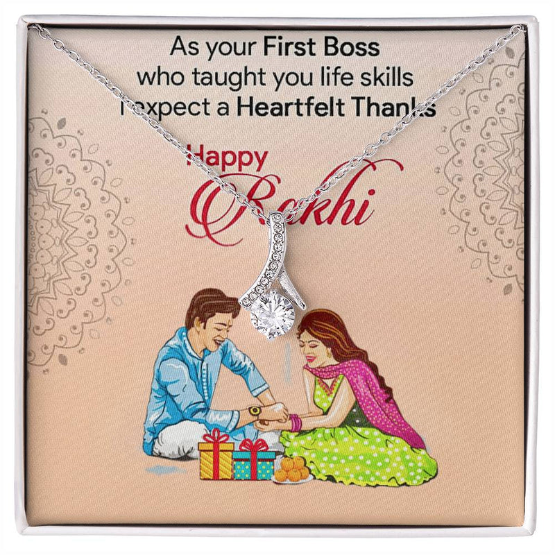 Funny Rakshabandhan Gift For Sister 2025 - 925 Sterling Silver Necklace Gift Set