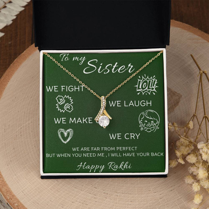 Perfect Rakshabandhan Gift For Sister 2025 - 925 Sterling Silver Necklace Gift Set